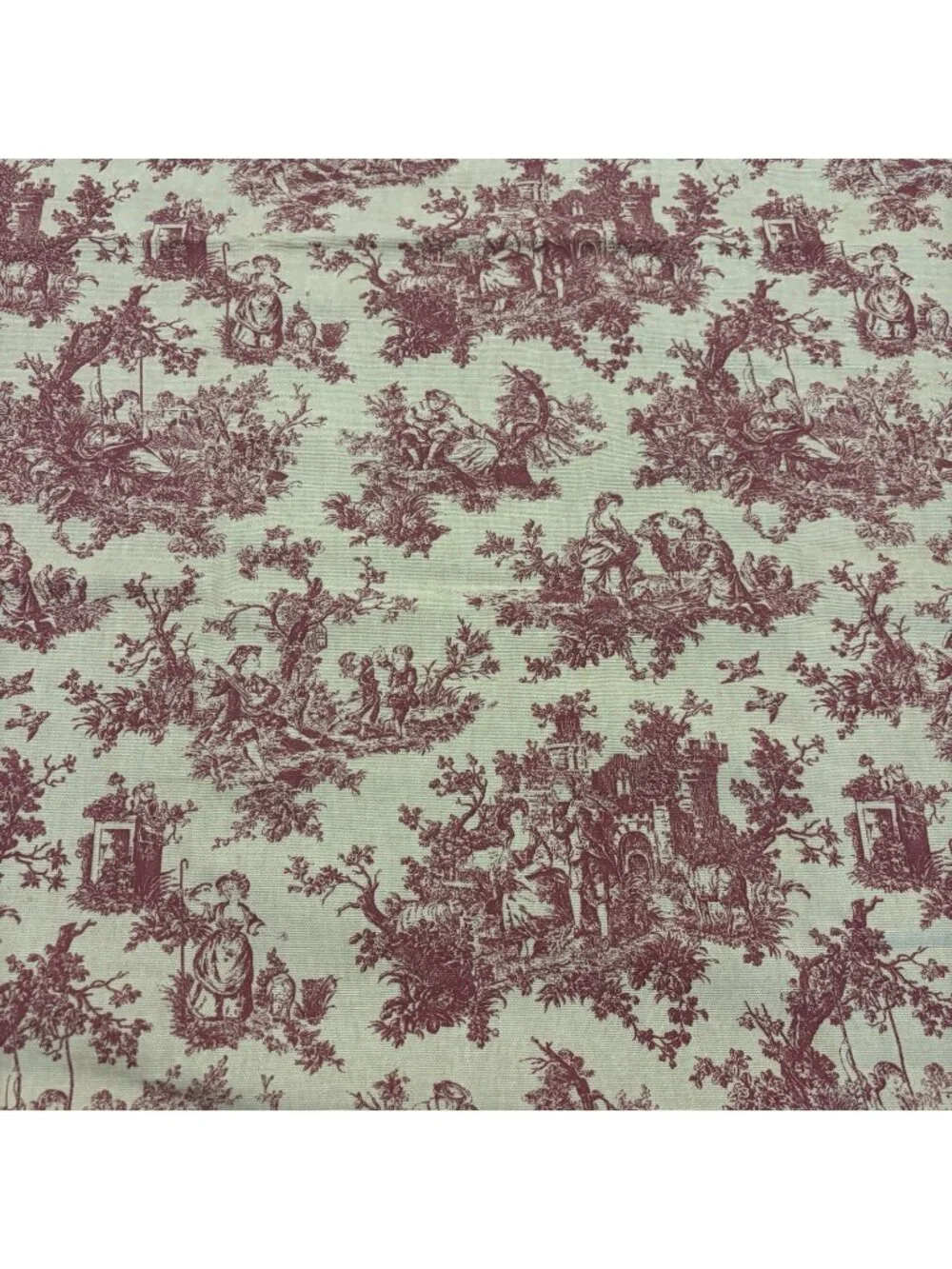 Rustic Life Waverly Country French Red Cream 44”x54” Cotton Upholstery Fabric